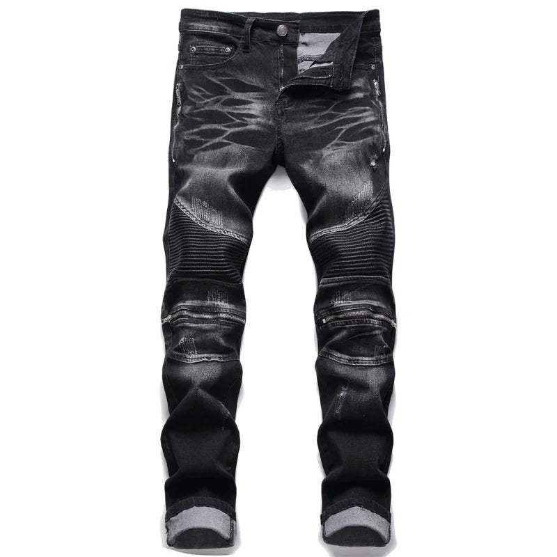 Ellis&Carter Oversized Biker Denim Jeans