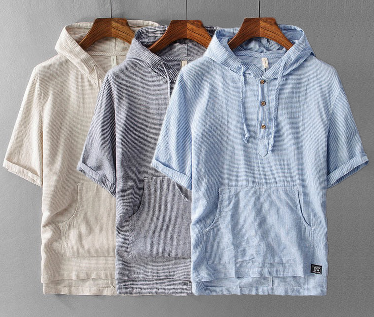 Ellis&Carter Hooded Linen Shirt