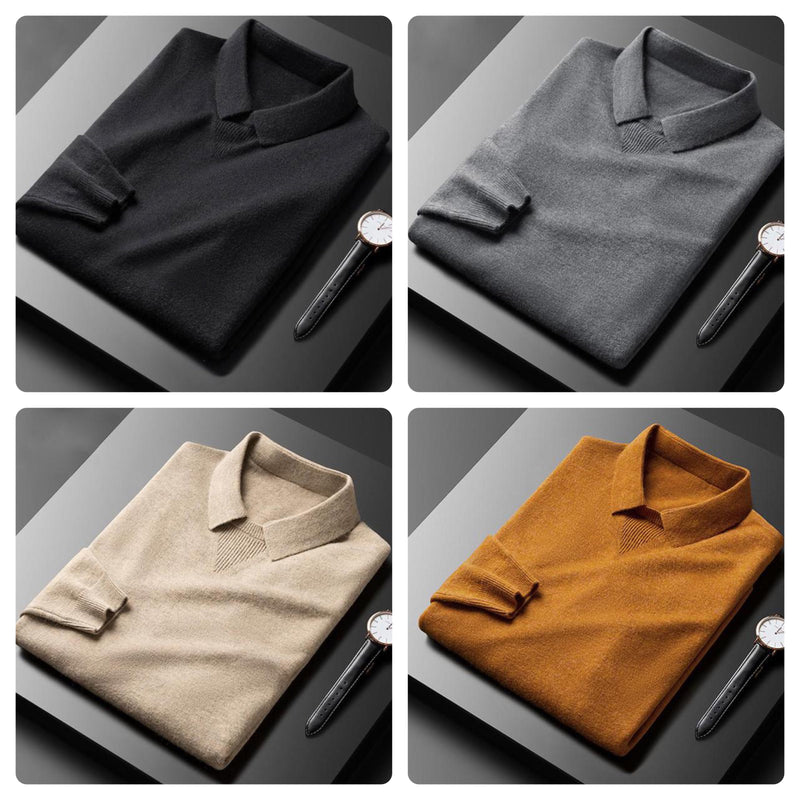 Ellis&Carter Premium Cashmere Polo Sweater